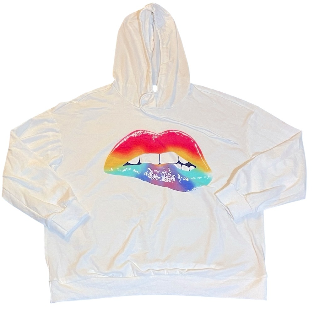 Rainbow lips hoodie